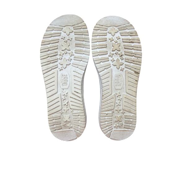 Hey Dude Wally Canvas Light Grey Men's Size 9 Wide Slip On Shoes - Picture 4 of 8